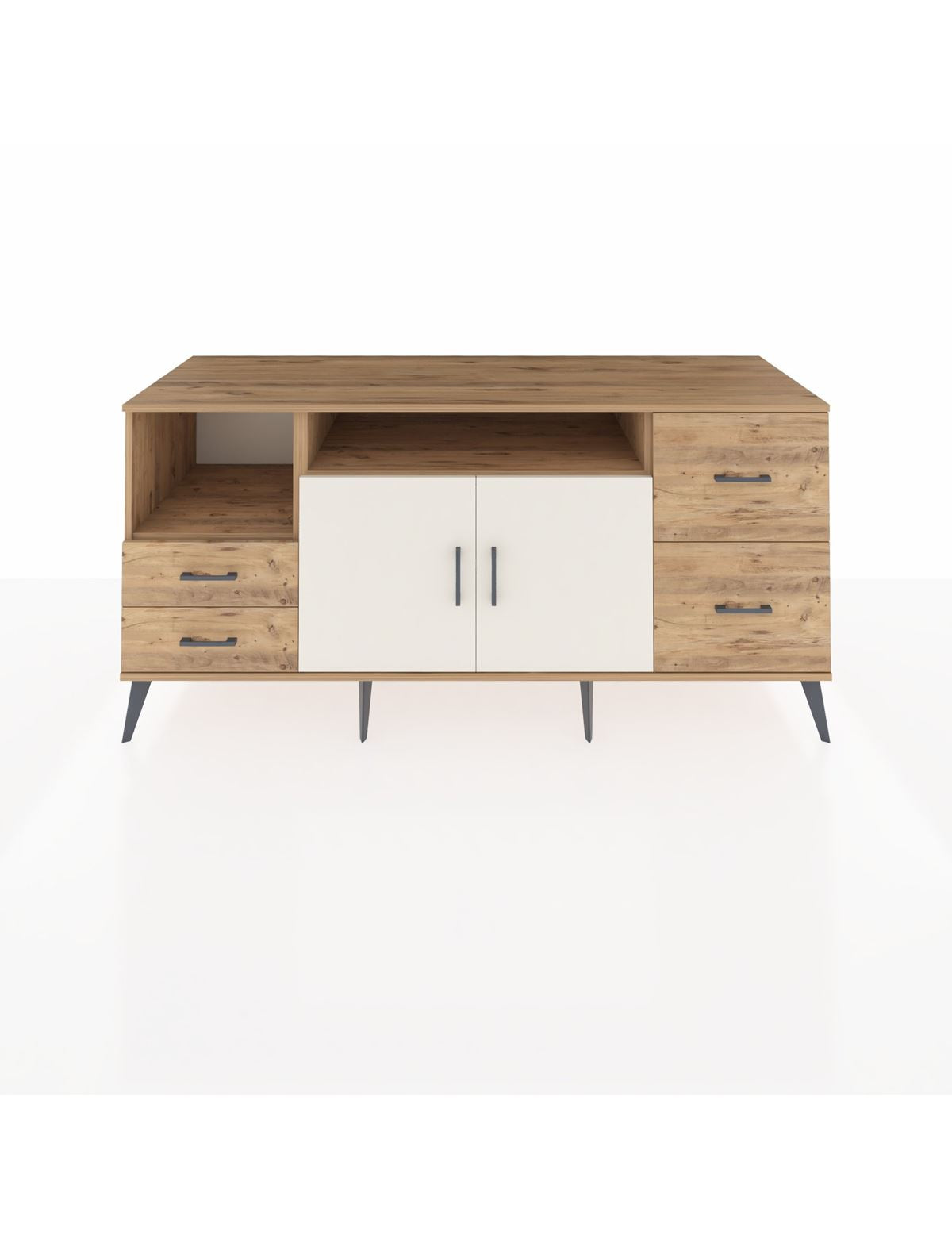 Kronos Konsol 3 Raflı 4 Çekmeceli 2 Kapaklı 176x59x83 - S610M034V24C