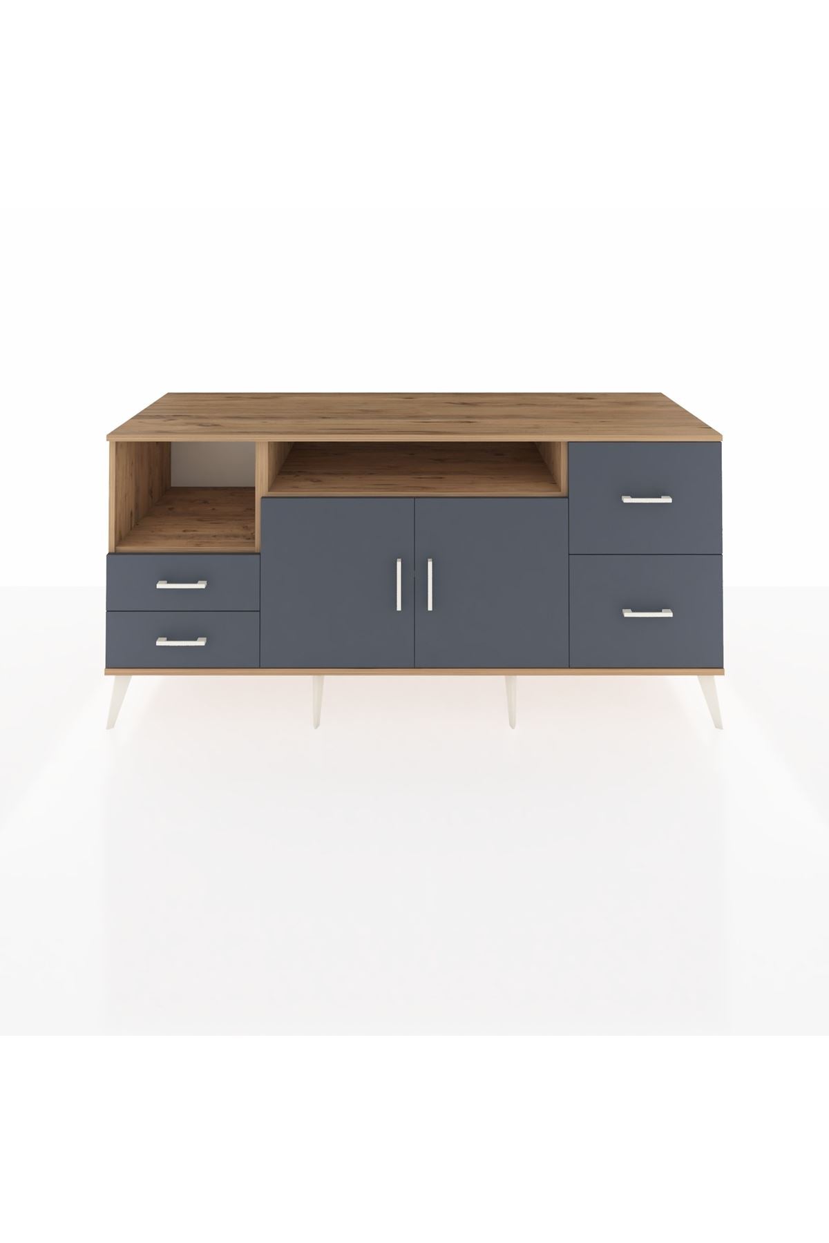 Kronos Konsol 3 Raflı 4 Çekmeceli 2 Kapaklı 176x59x83 - S610M034V26C