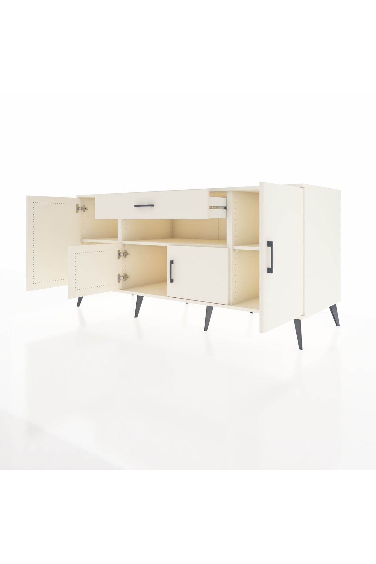 Kronos Konsol 3 Raflı Tek Çekmeceli 4 Kapaklı 176x59x83 - S610M035V04C