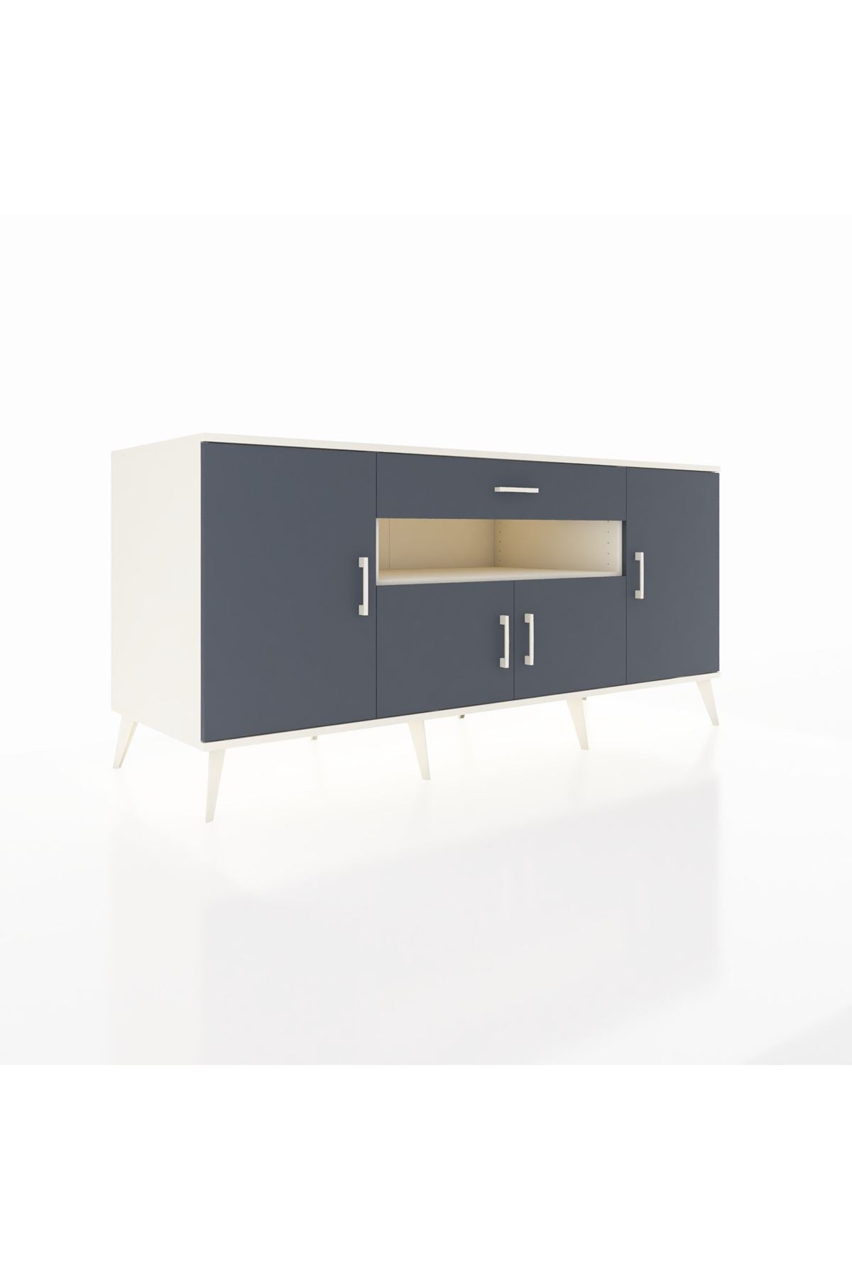 Kronos Konsol 3 Raflı Tek Çekmeceli 4 Kapaklı 176x59x83 - S610M035V08C