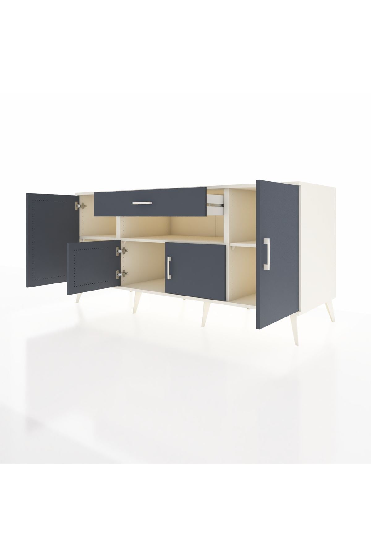 Kronos Konsol 3 Raflı Tek Çekmeceli 4 Kapaklı 176x59x83 - S610M035V08C