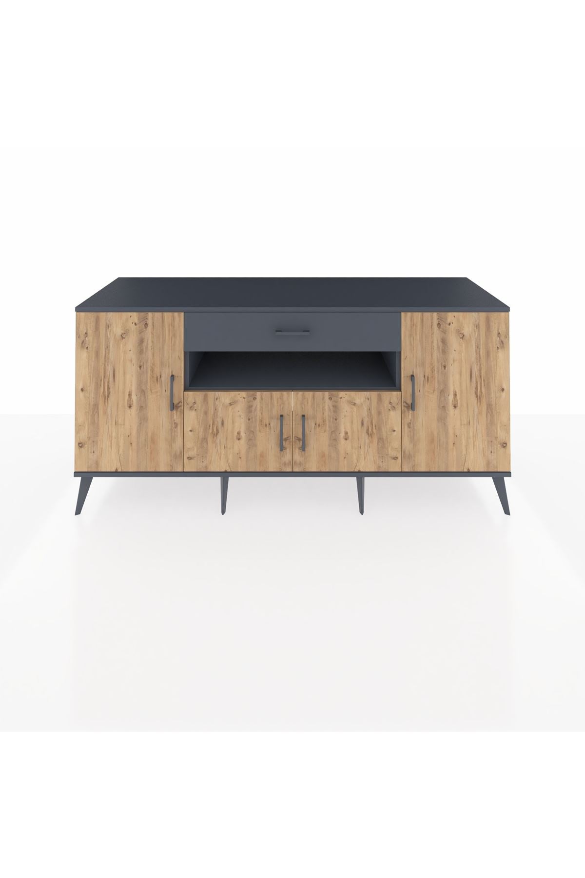 Kronos Konsol 3 Raflı Tek Çekmeceli 4 Kapaklı 176x59x83 - S610M035V11C