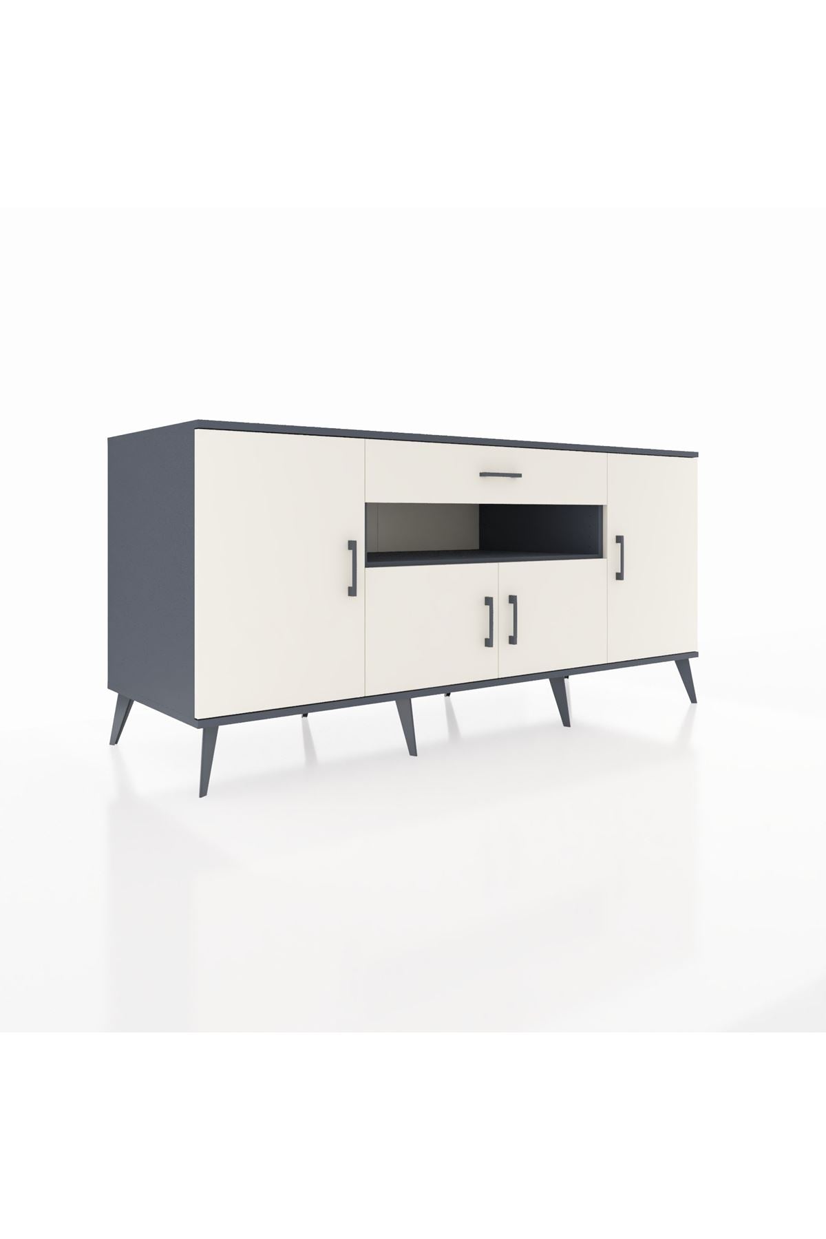 Kronos Konsol 3 Raflı Tek Çekmeceli 4 Kapaklı 176x59x83 - S610M035V13C