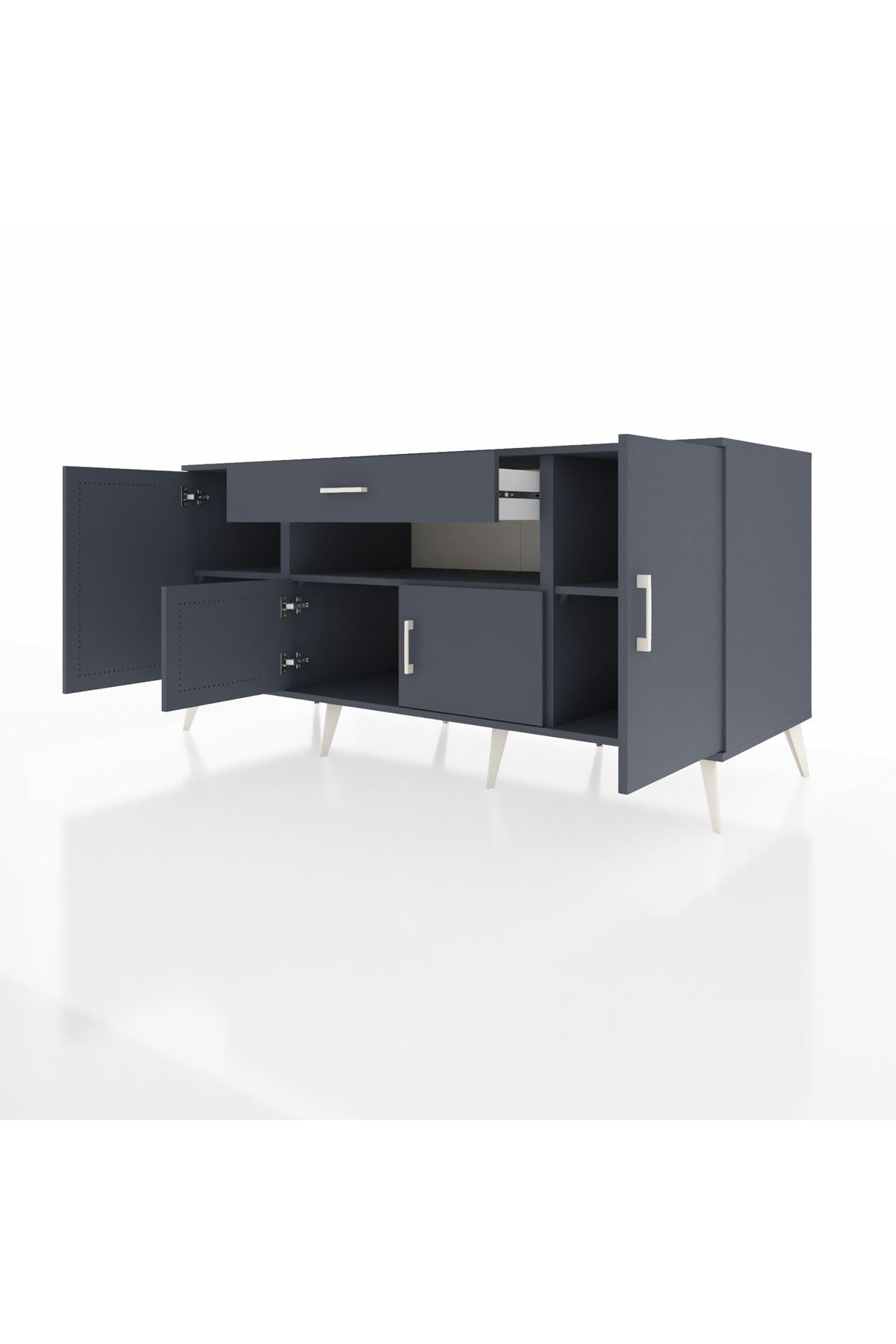 Kronos Konsol 3 Raflı Tek Çekmeceli 4 Kapaklı 176x59x83 - S610M035V17C