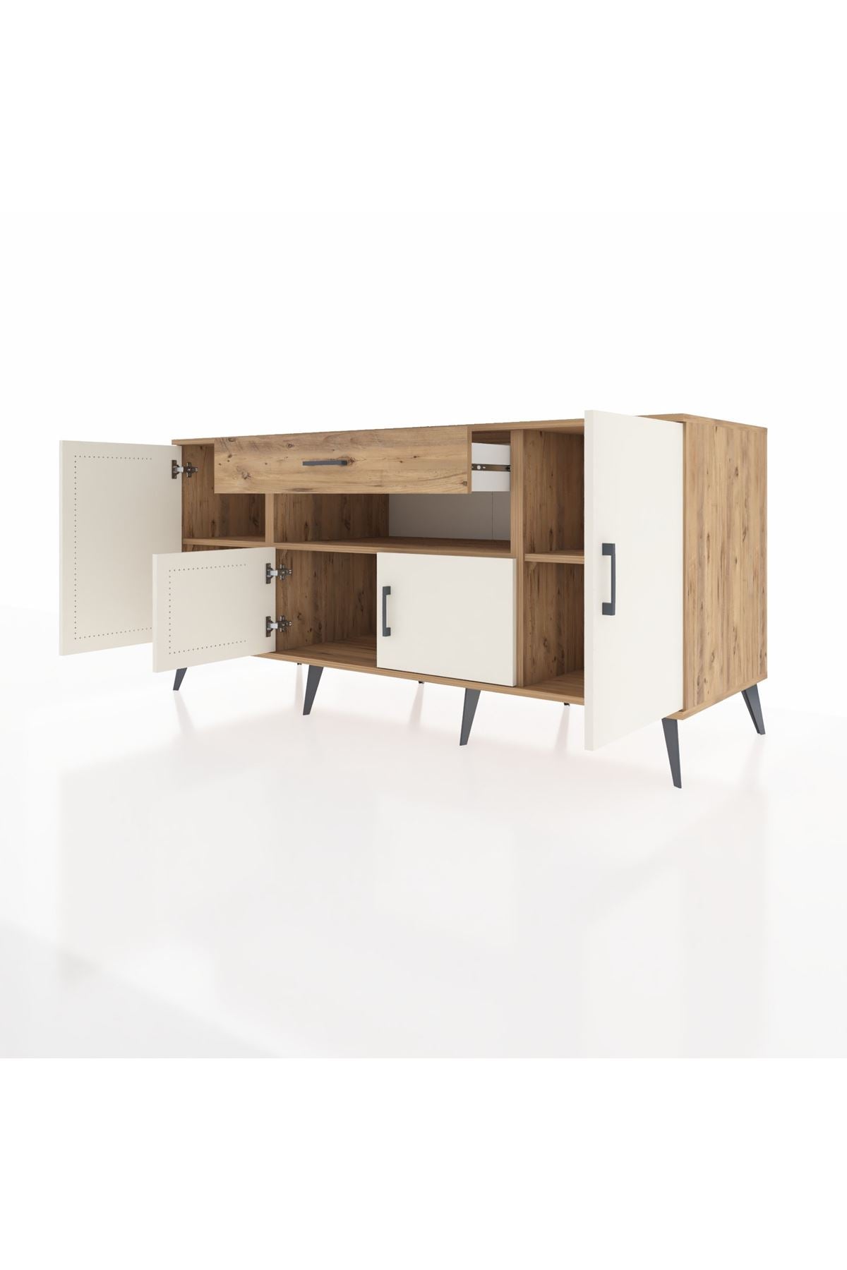 Kronos Konsol 3 Raflı Tek Çekmeceli 4 Kapaklı 176x59x83 - S610M035V24C