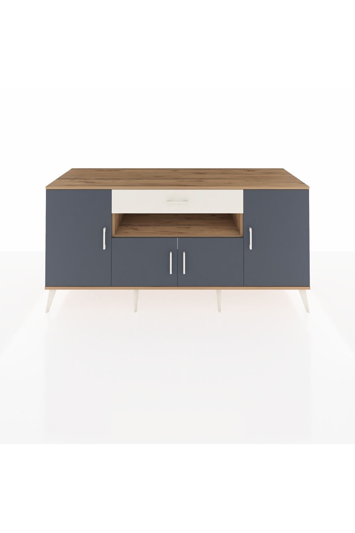 Kronos Konsol 3 Raflı Tek Çekmeceli 4 Kapaklı 176x59x83 - S610M035V25C