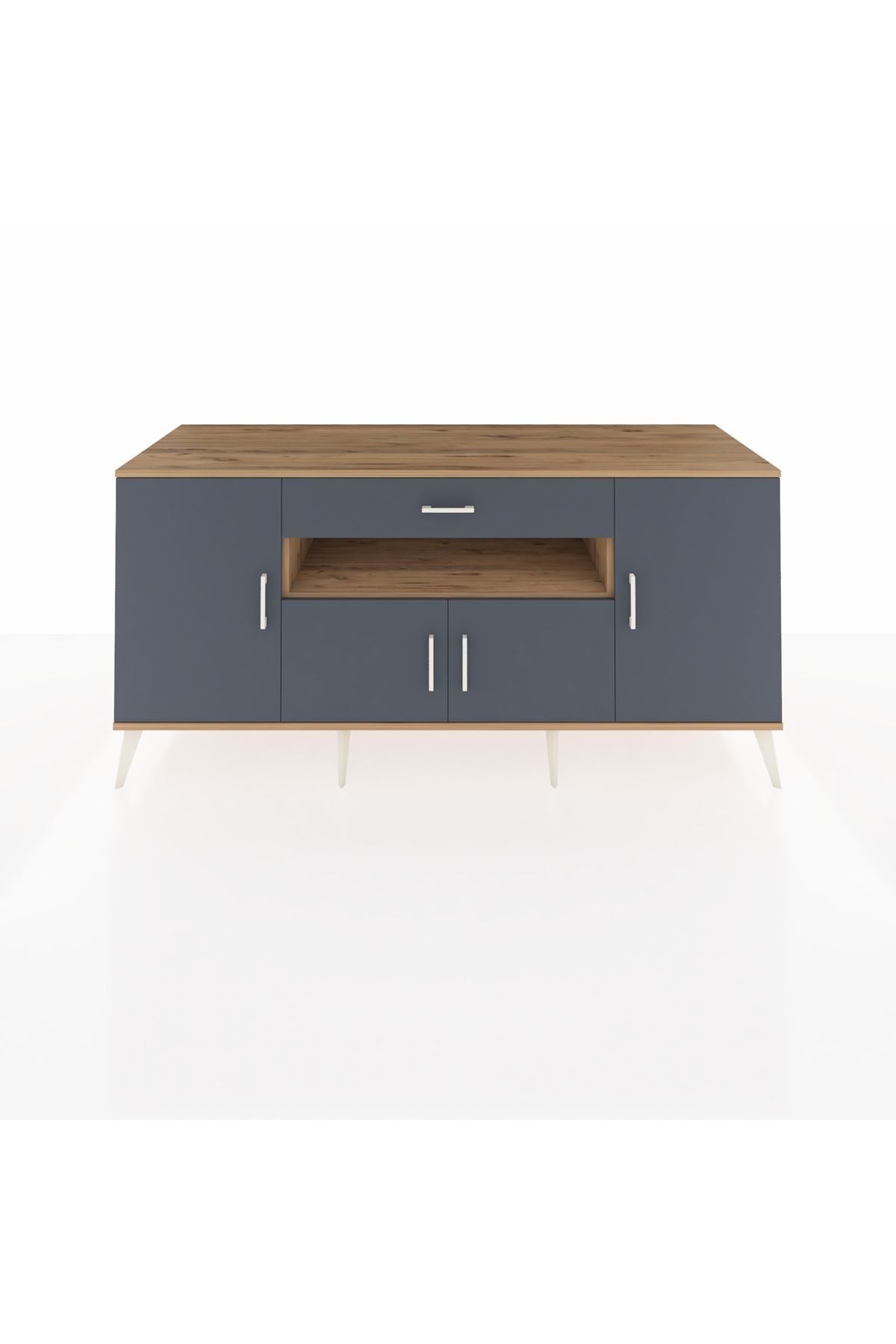 Kronos Konsol 3 Raflı Tek Çekmeceli 4 Kapaklı 176x59x83 - S610M035V26C