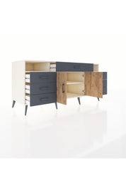 Kronos Konsol 4 Raflı 7 Çekmeceli 2 Kapaklı 176x59x83 - S610M036V02C
