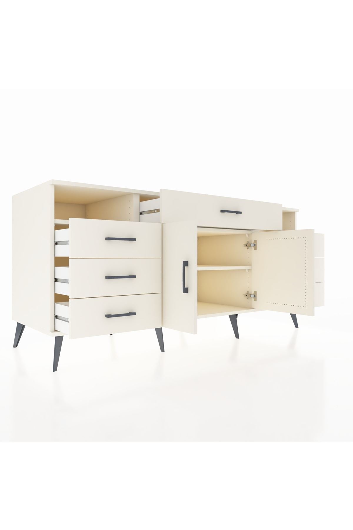 Kronos Konsol 4 Raflı 7 Çekmeceli 2 Kapaklı 176x59x83 - S610M036V04C