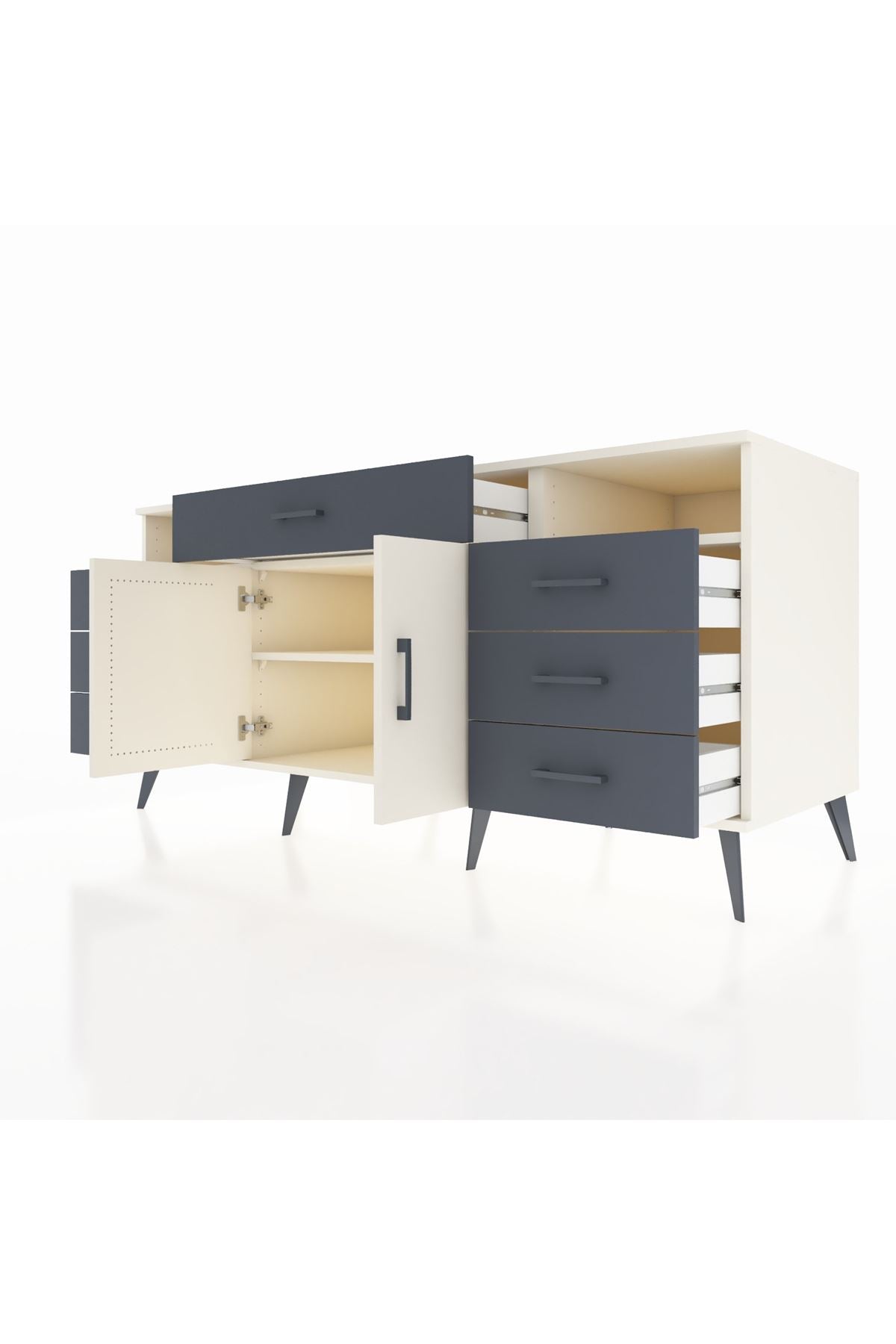 Kronos Konsol 4 Raflı 7 Çekmeceli 2 Kapaklı 176x59x83 - S610M036V05C