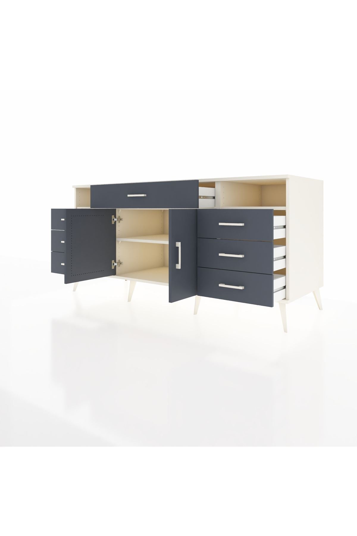 Kronos Konsol 4 Raflı 7 Çekmeceli 2 Kapaklı 176x59x83 - S610M036V08C
