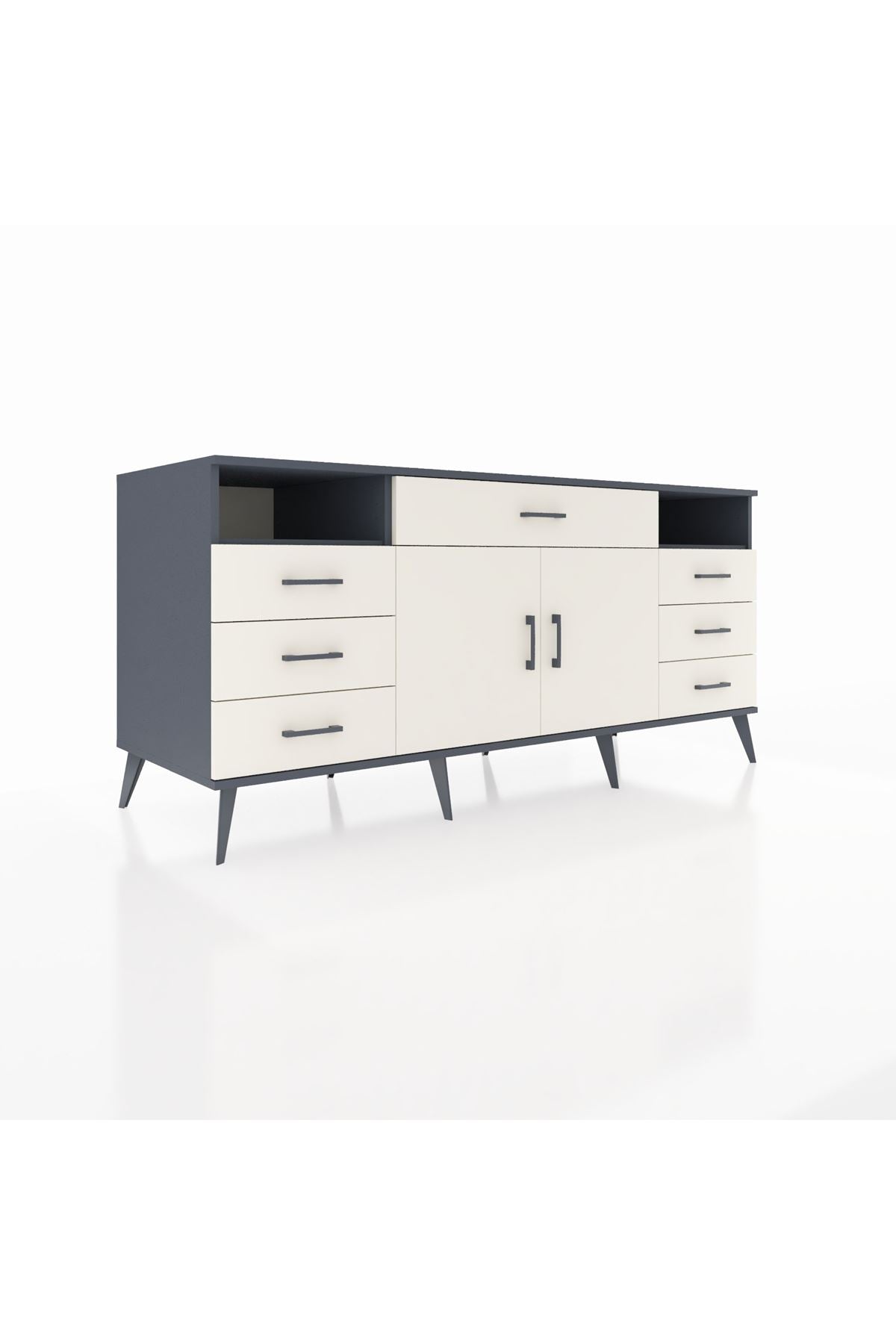 Kronos Konsol 4 Raflı 7 Çekmeceli 2 Kapaklı 176x59x83 - S610M036V13C