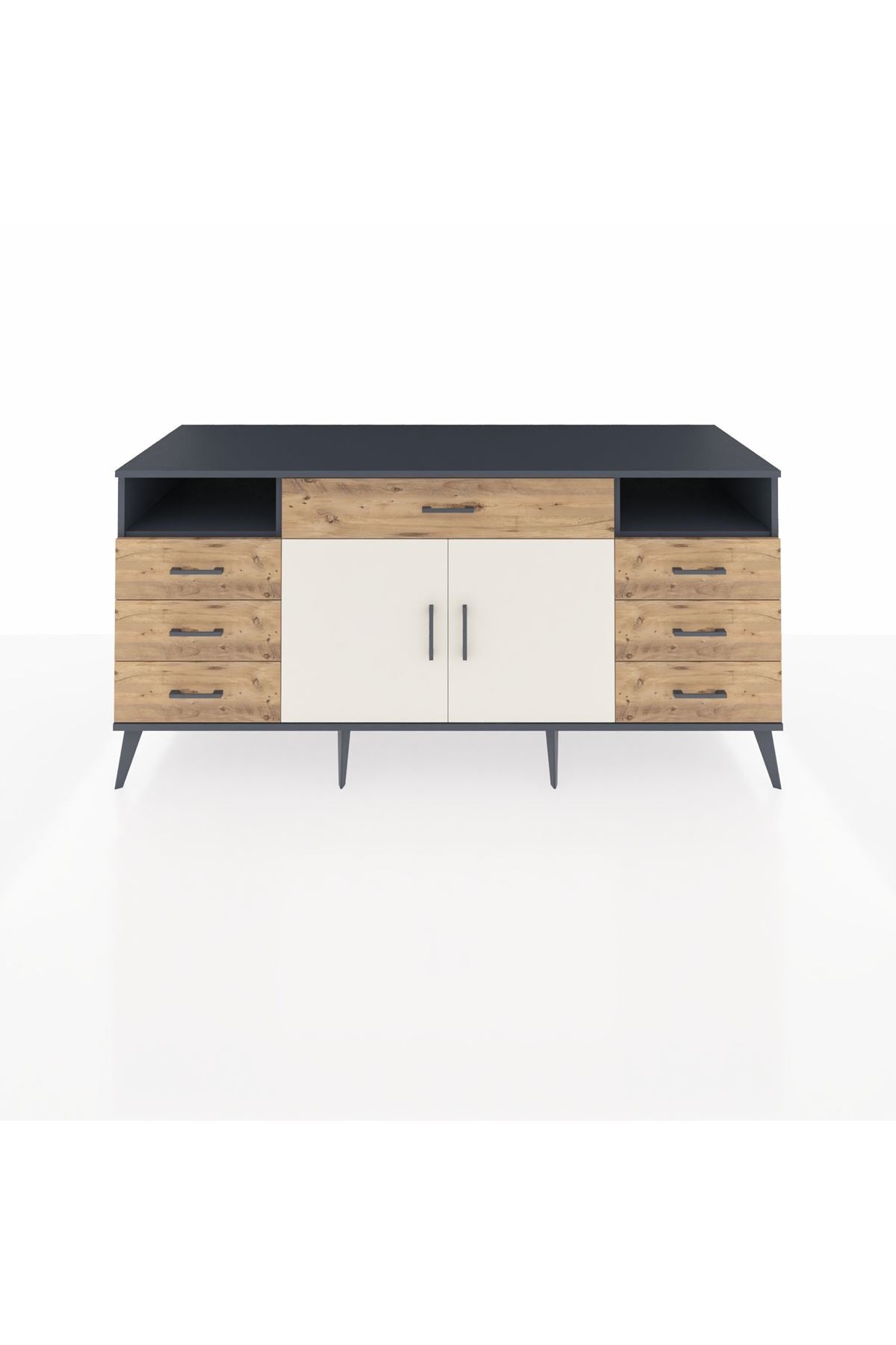 Kronos Konsol 4 Raflı 7 Çekmeceli 2 Kapaklı 176x59x83 - S610M036V15C