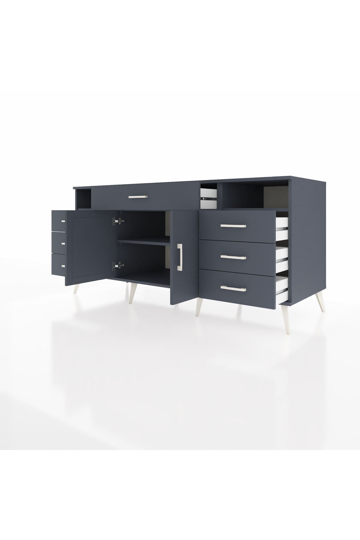 Kronos Konsol 4 Raflı 7 Çekmeceli 2 Kapaklı 176x59x83 - S610M036V17C