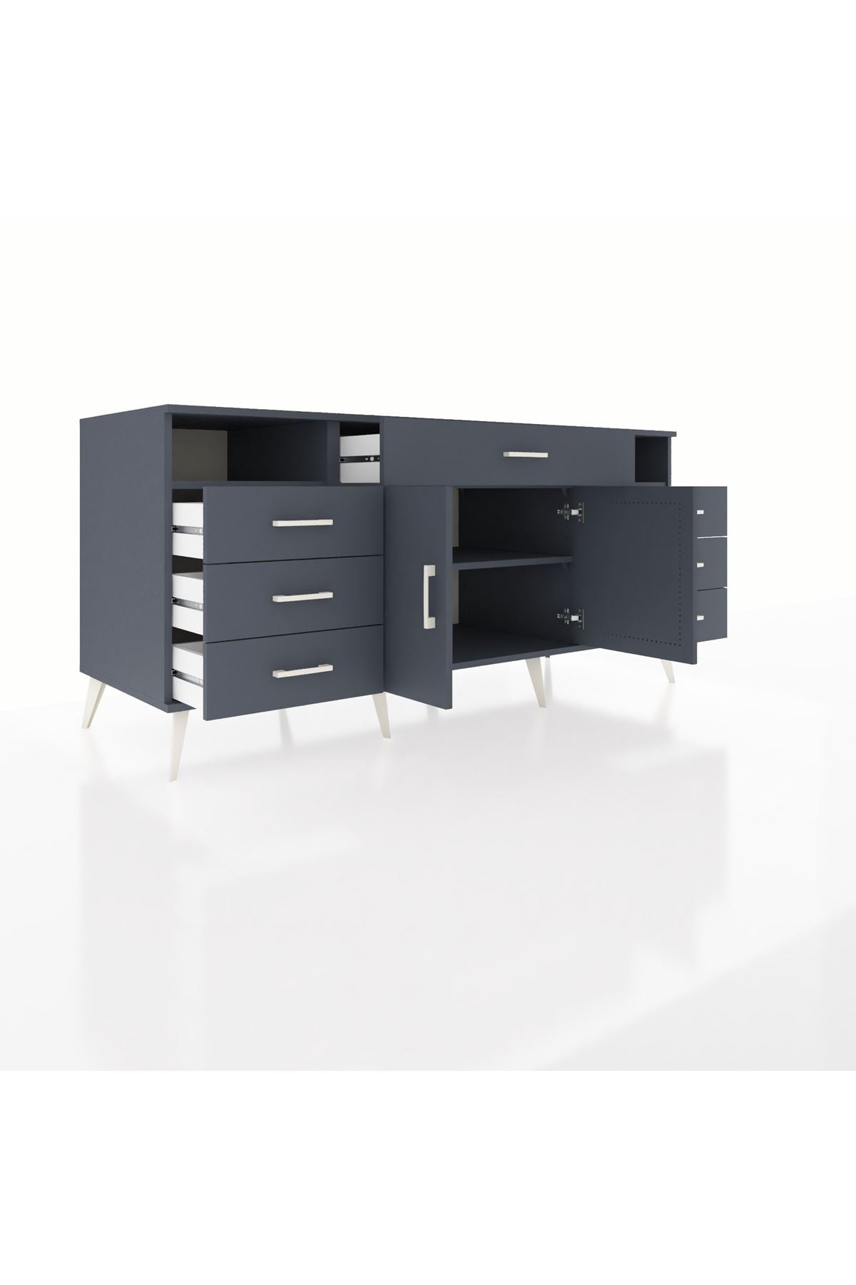 Kronos Konsol 4 Raflı 7 Çekmeceli 2 Kapaklı 176x59x83 - S610M036V17C