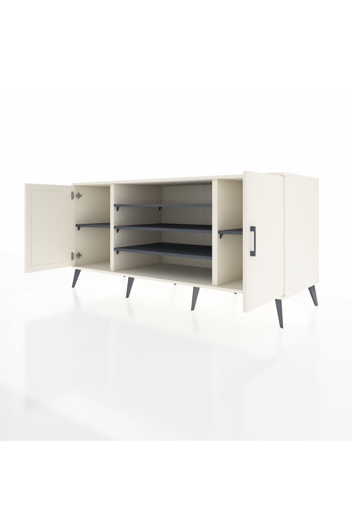 Kronos Konsol 5 Raflı 2 Kapaklı 176x59x83 - S610M037V05C