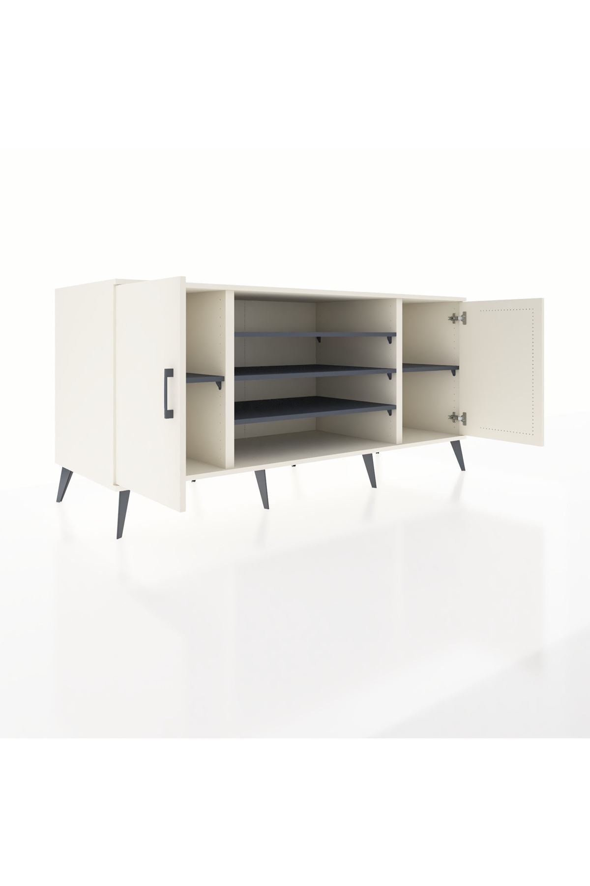 Kronos Konsol 5 Raflı 2 Kapaklı 176x59x83 - S610M037V05C