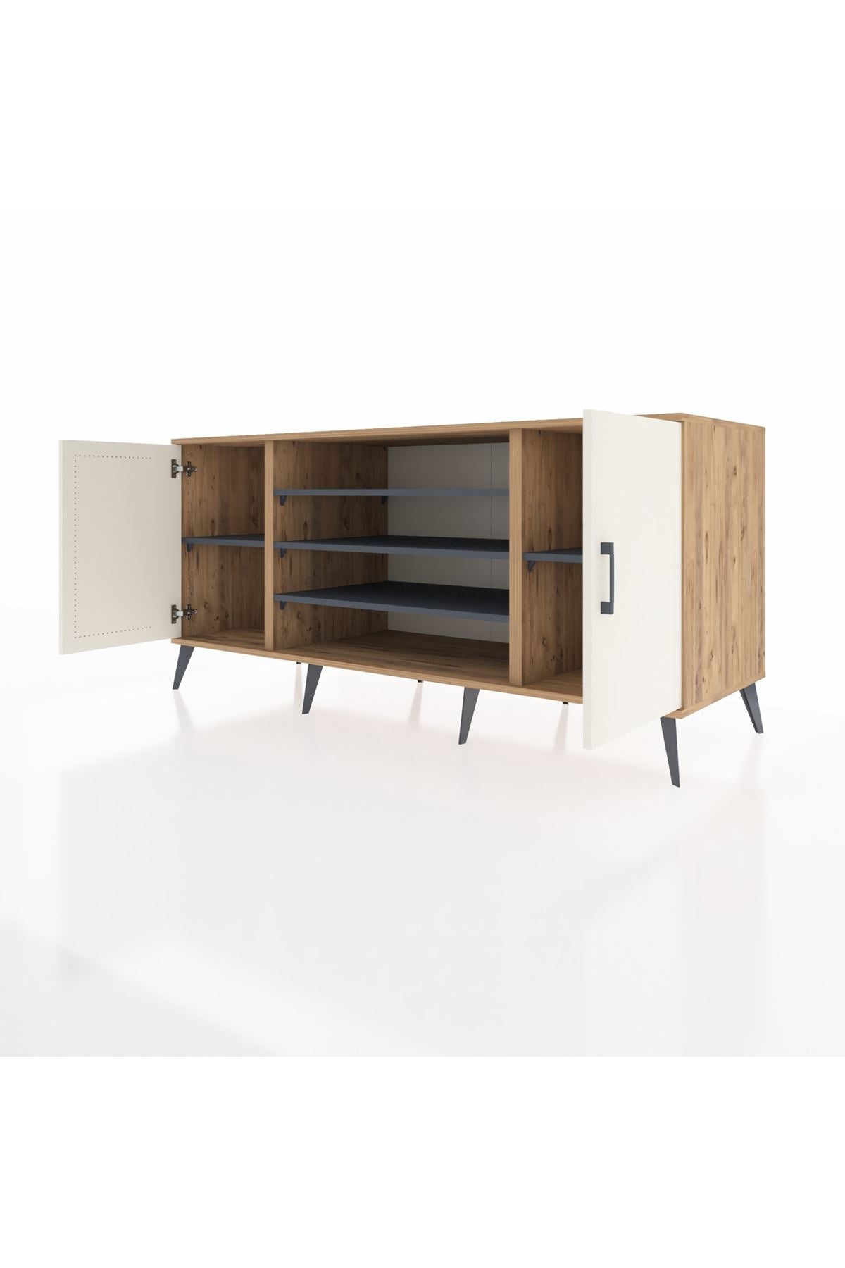Kronos Konsol 5 Raflı 2 Kapaklı 176x59x83 - S610M037V23C