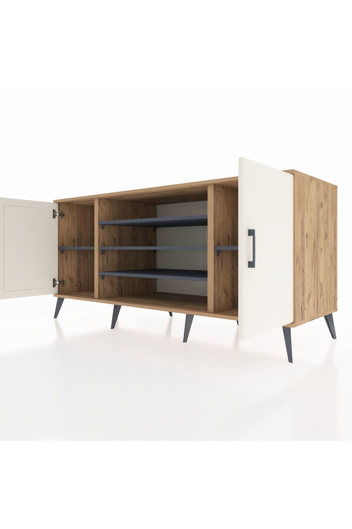 Kronos Konsol 5 Raflı 2 Kapaklı 176x59x83 - S610M037V23C