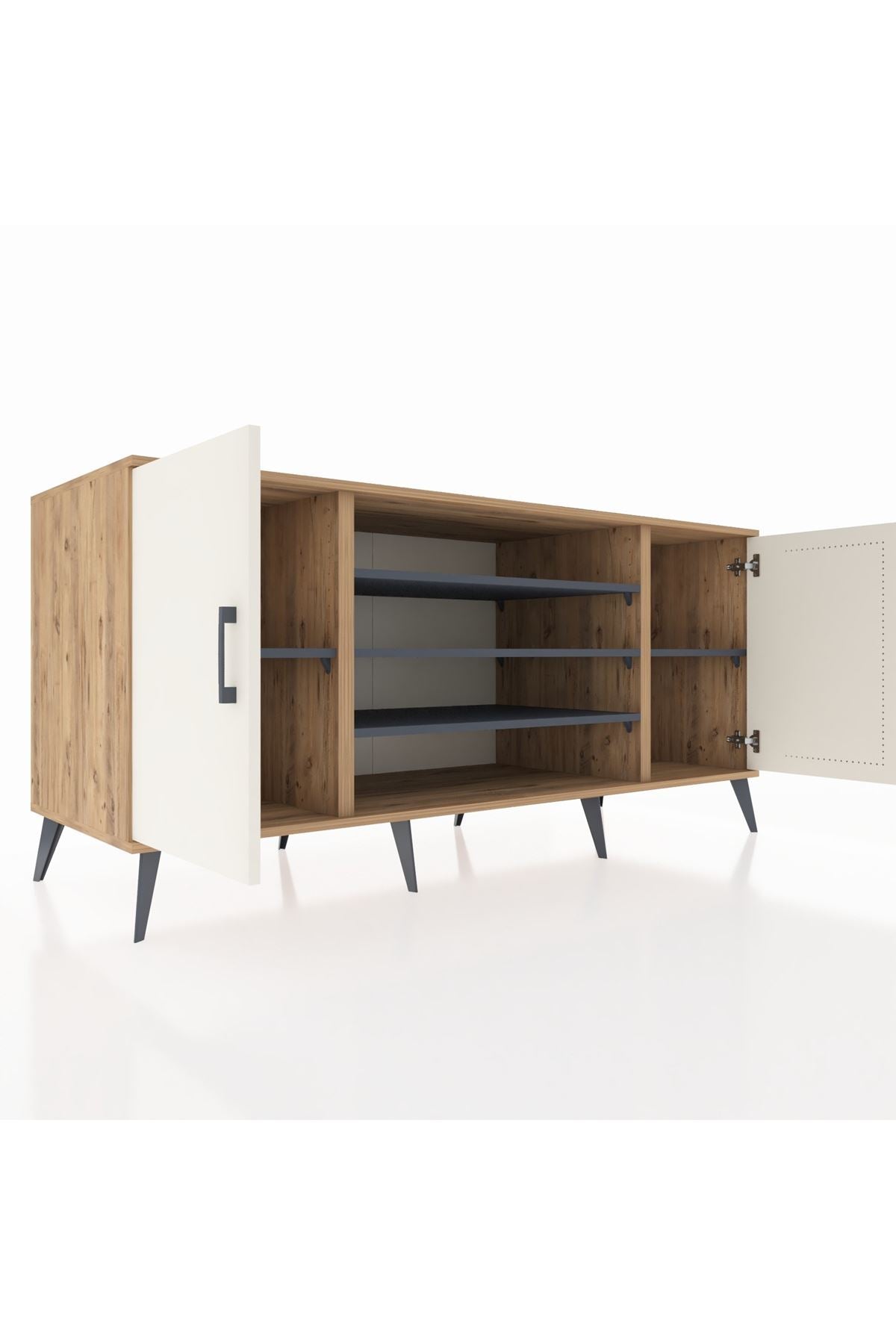 Kronos Konsol 5 Raflı 2 Kapaklı 176x59x83 - S610M037V23C