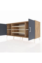 Kronos Konsol 5 Raflı 2 Kapaklı 176x59x83 - S610M037V25C