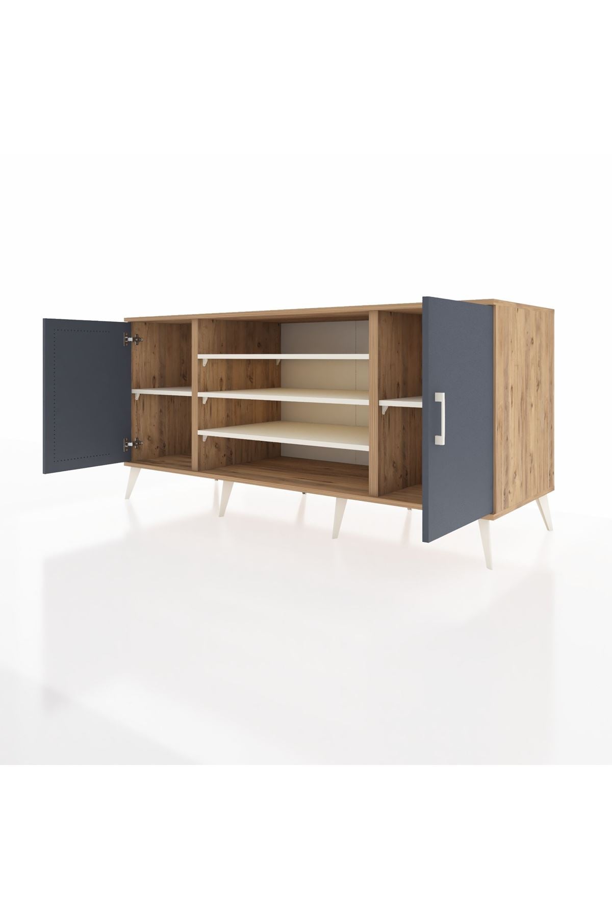 Kronos Konsol 5 Raflı 2 Kapaklı 176x59x83 - S610M037V25C