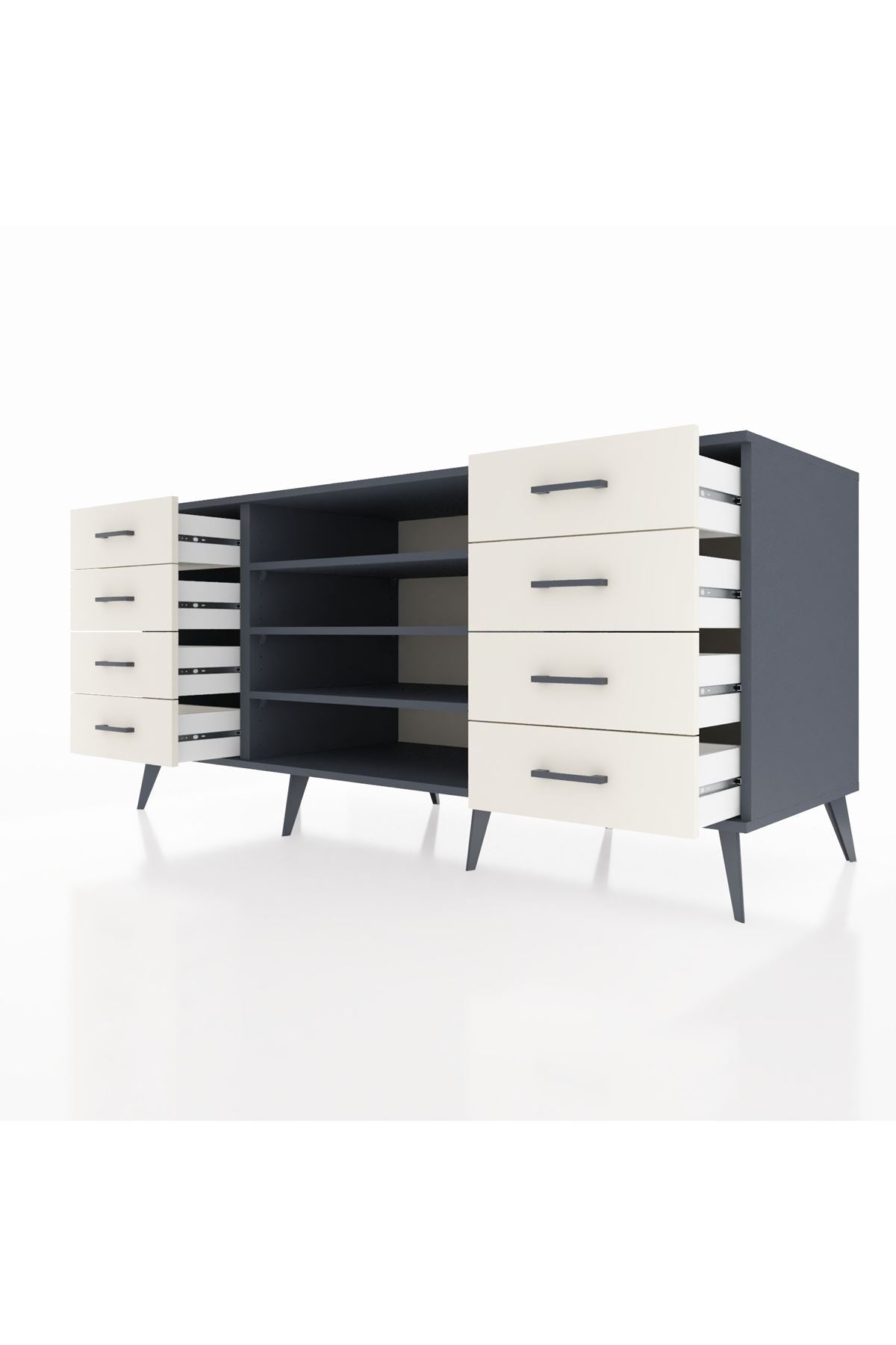 Kronos Konsol 3 Raflı 8 Çekmeceli 176x59x83 - S610M038V16C
