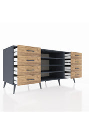 Kronos Konsol 3 Raflı 8 Çekmeceli 176x59x83 - S610M038V18C