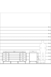 Kronos Konsol 3 Raflı 8 Çekmeceli 176x59x83 - S610M038V18C