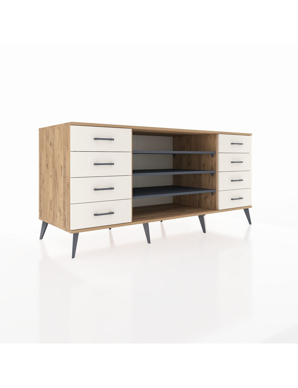 Kronos Konsol 3 Raflı 8 Çekmeceli 176x59x83 - S610M038V25C