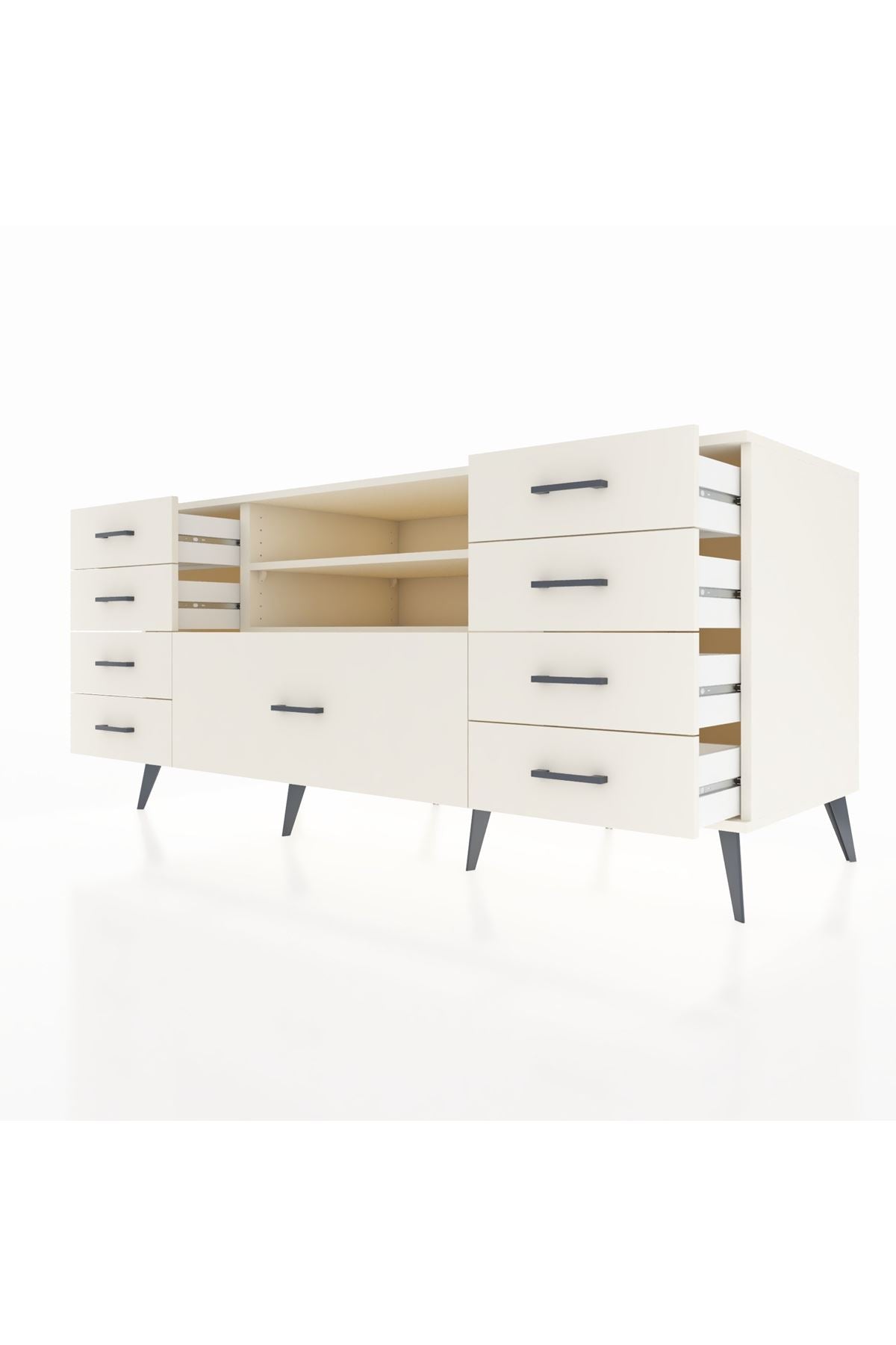 Kronos Konsol 2 Raflı 9 Çekmeceli 176x59x83 - S610M039V04C