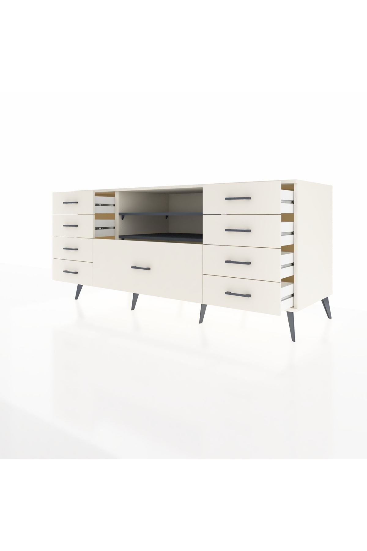 Kronos Konsol 2 Raflı 9 Çekmeceli 176x59x83 - S610M039V07C