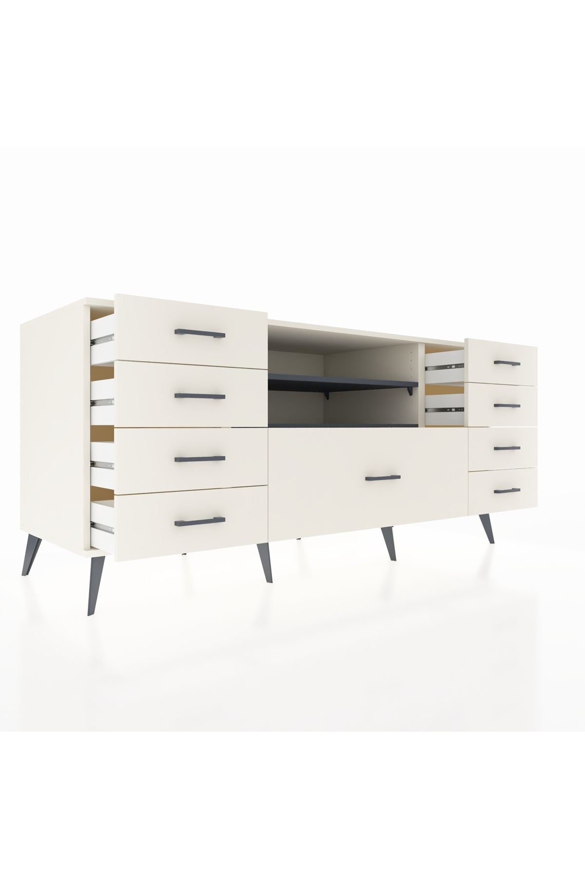 Kronos Konsol 2 Raflı 9 Çekmeceli 176x59x83 - S610M039V07C