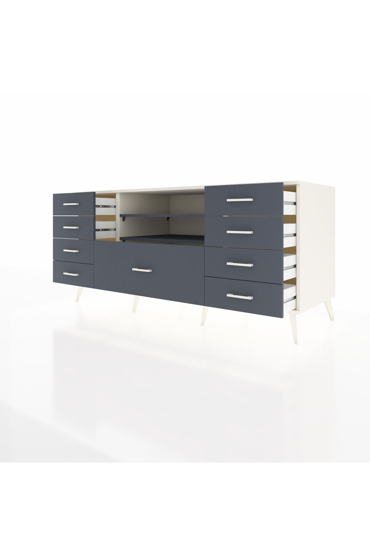 Kronos Konsol 2 Raflı 9 Çekmeceli 176x59x83 - S610M039V08C