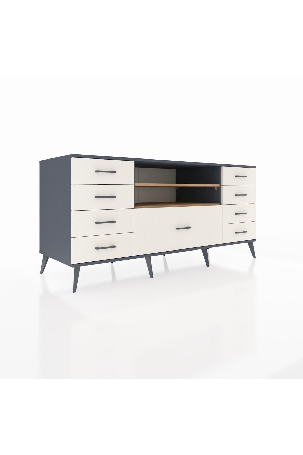 Kronos Konsol 2 Raflı 9 Çekmeceli 176x59x83 - S610M039V10C