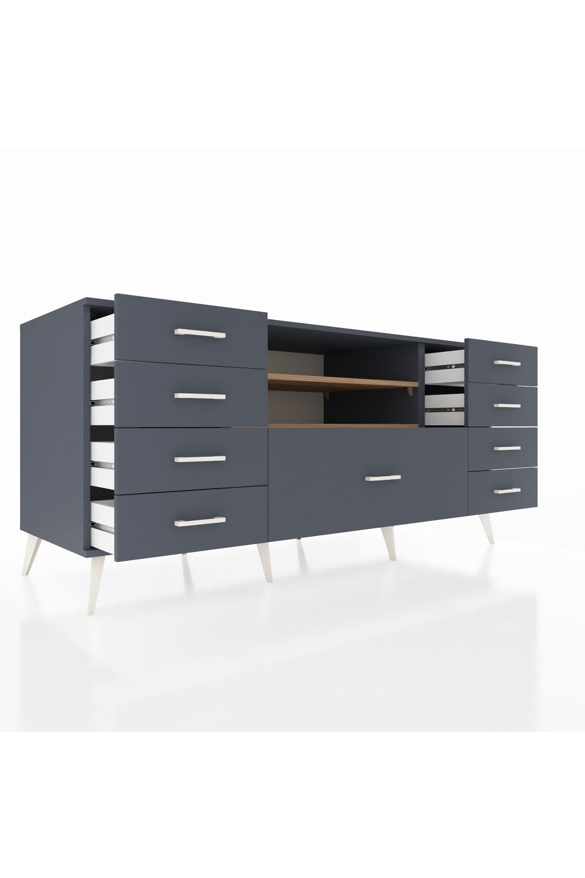 Kronos Konsol 2 Raflı 9 Çekmeceli 176x59x83 - S610M039V11C