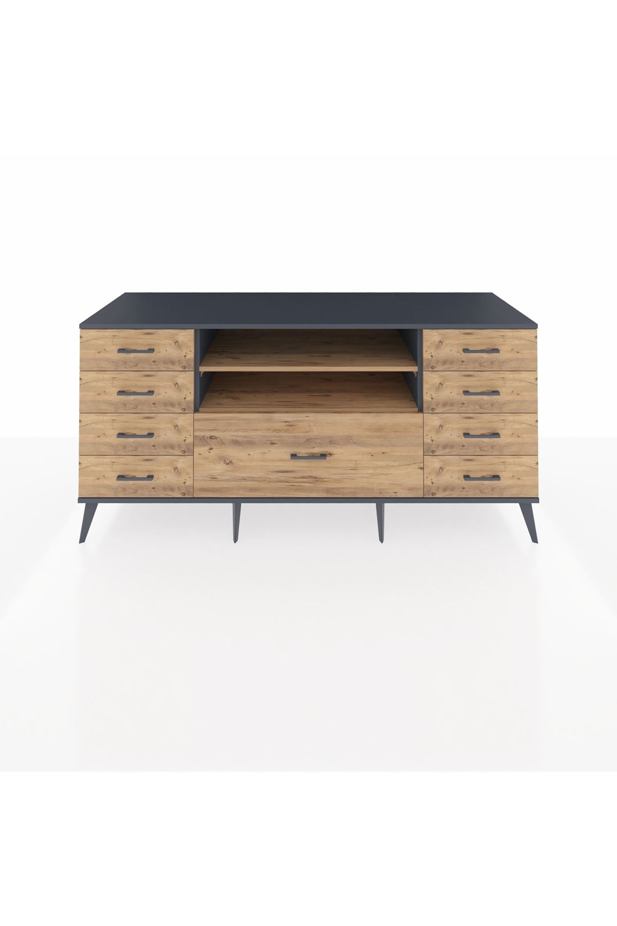Kronos Konsol 2 Raflı 9 Çekmeceli 176x59x83 - S610M039V12C
