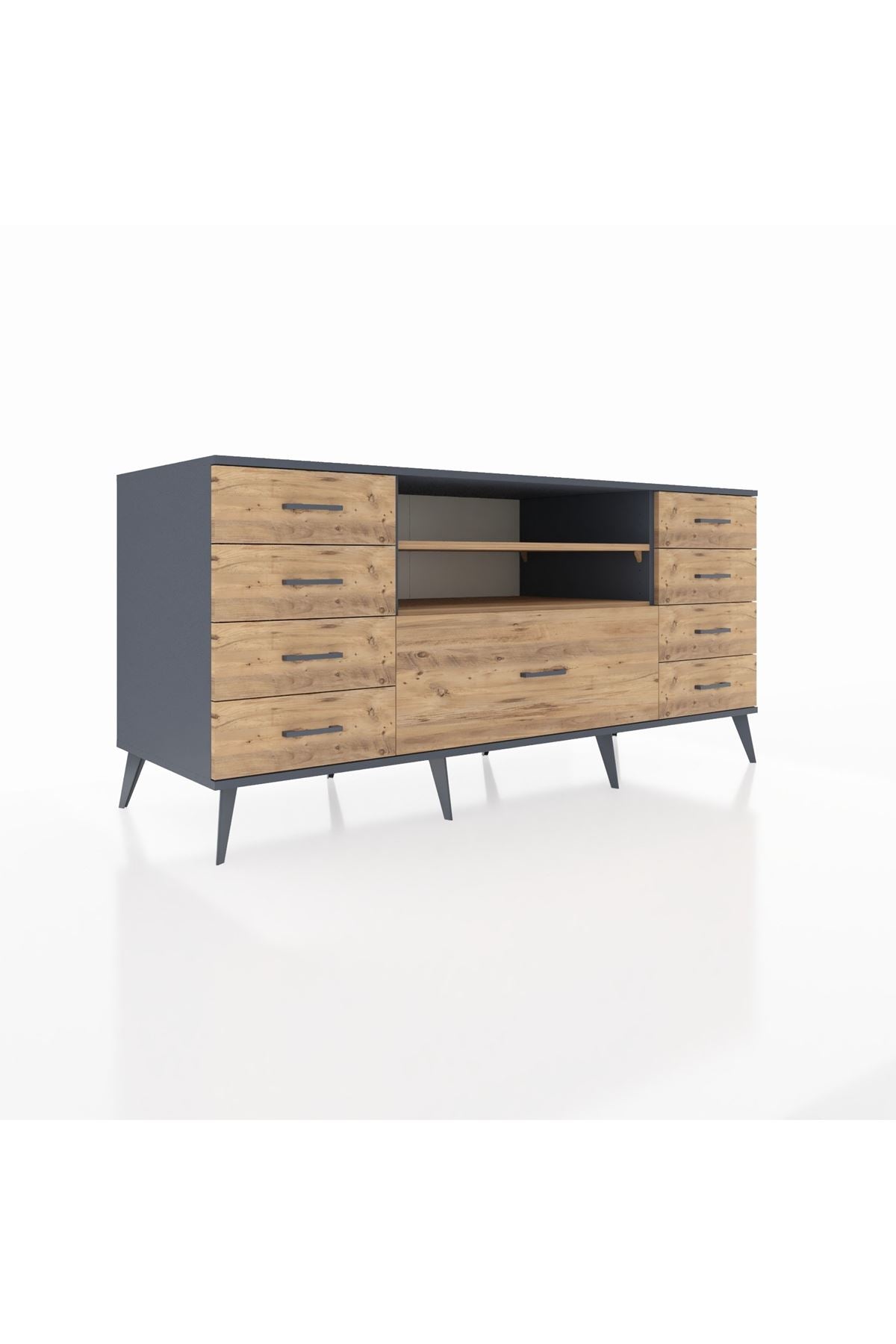 Kronos Konsol 2 Raflı 9 Çekmeceli 176x59x83 - S610M039V12C