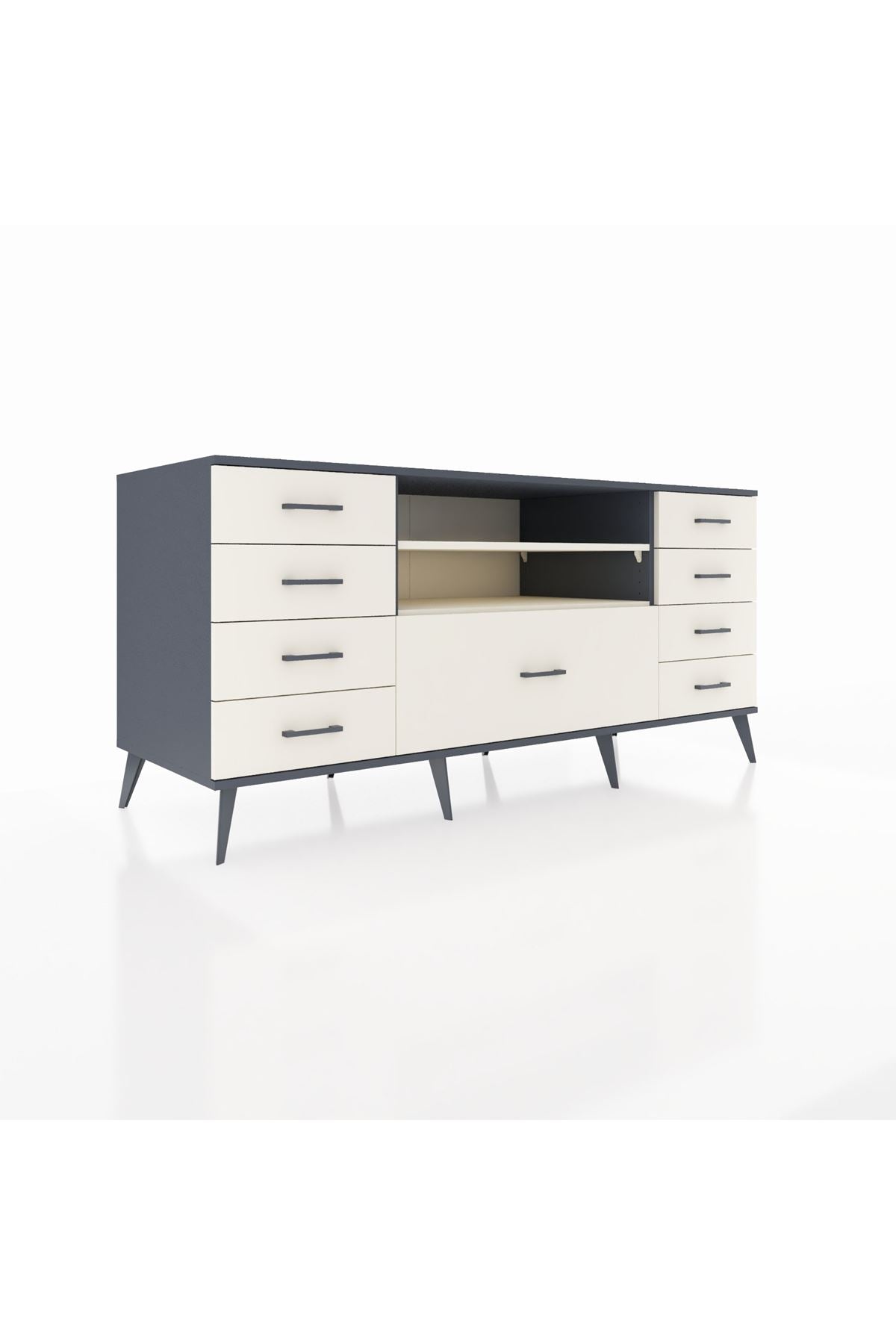 Kronos Konsol 2 Raflı 9 Çekmeceli 176x59x83 - S610M039V13C
