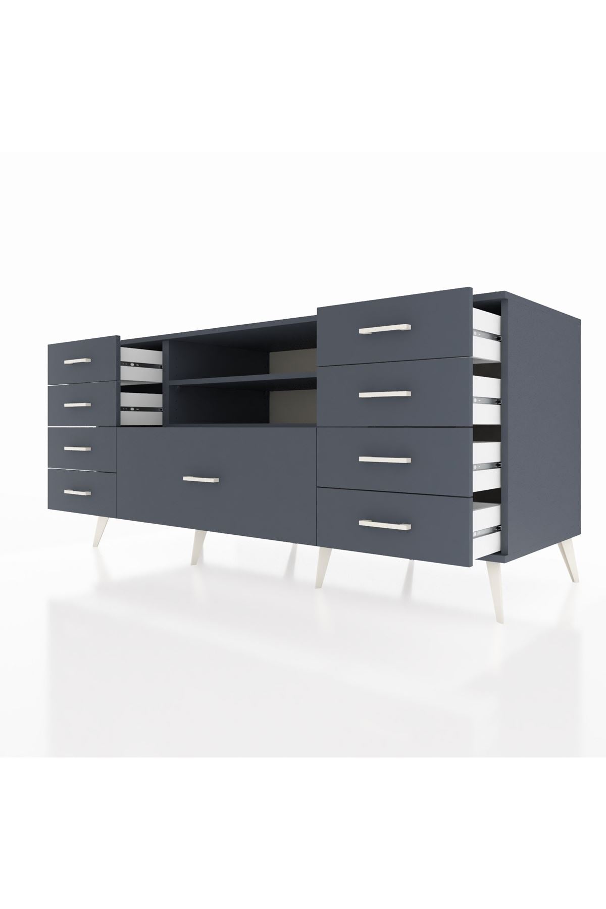 Kronos Konsol 2 Raflı 9 Çekmeceli 176x59x83 - S610M039V17C
