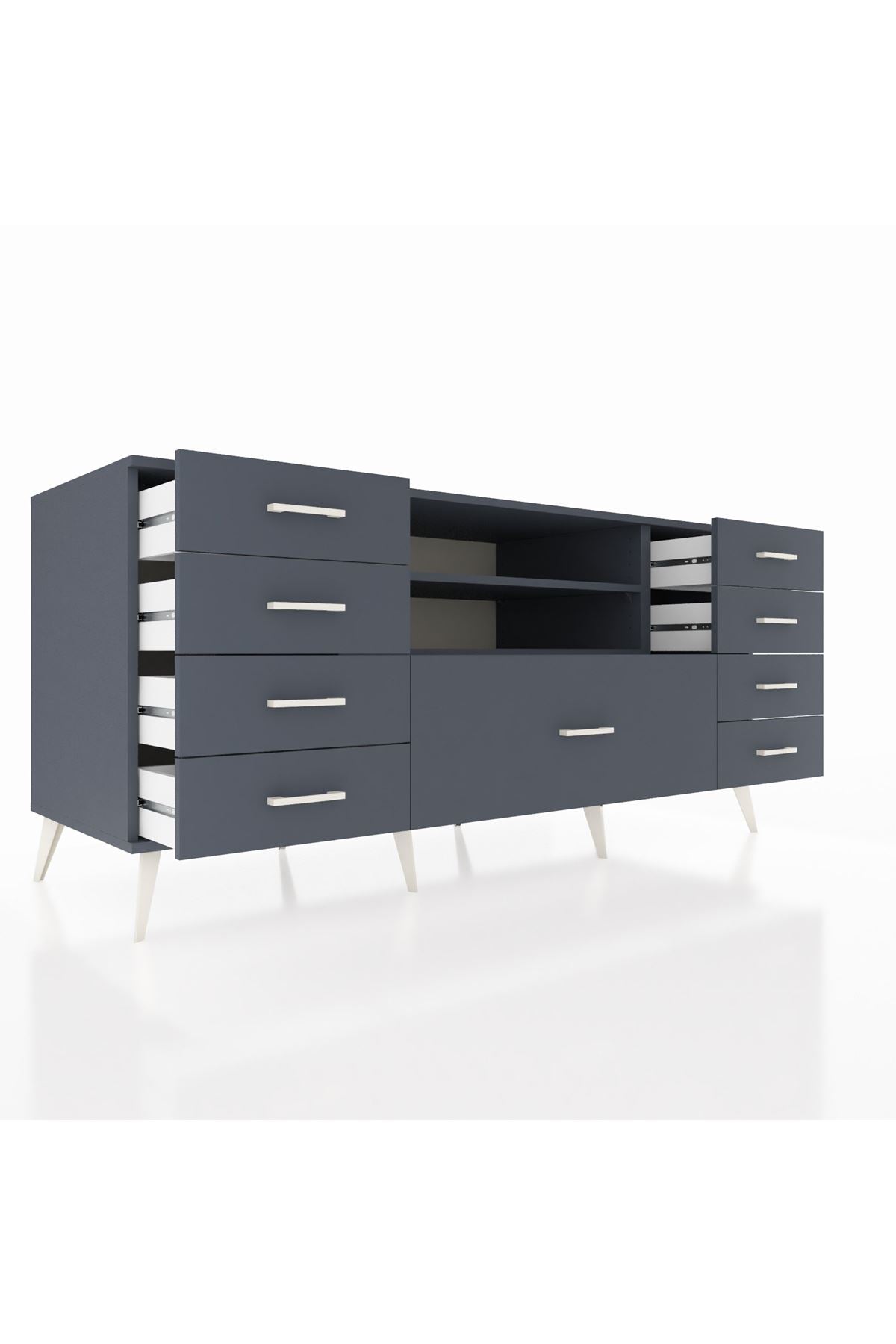 Kronos Konsol 2 Raflı 9 Çekmeceli 176x59x83 - S610M039V17C