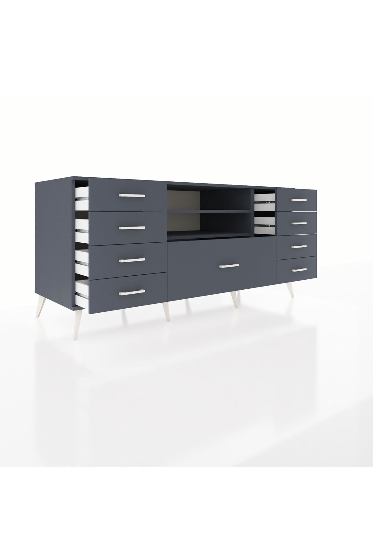 Kronos Konsol 2 Raflı 9 Çekmeceli 176x59x83 - S610M039V17C