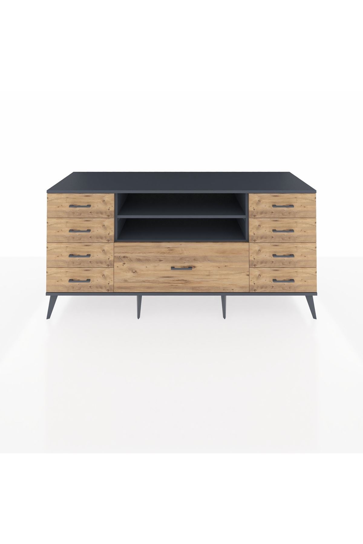 Kronos Konsol 2 Raflı 9 Çekmeceli 176x59x83 - S610M039V18C