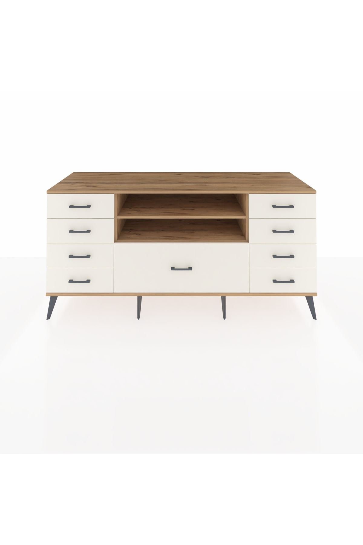 Kronos Konsol 2 Raflı 9 Çekmeceli 176x59x83 - S610M039V19C
