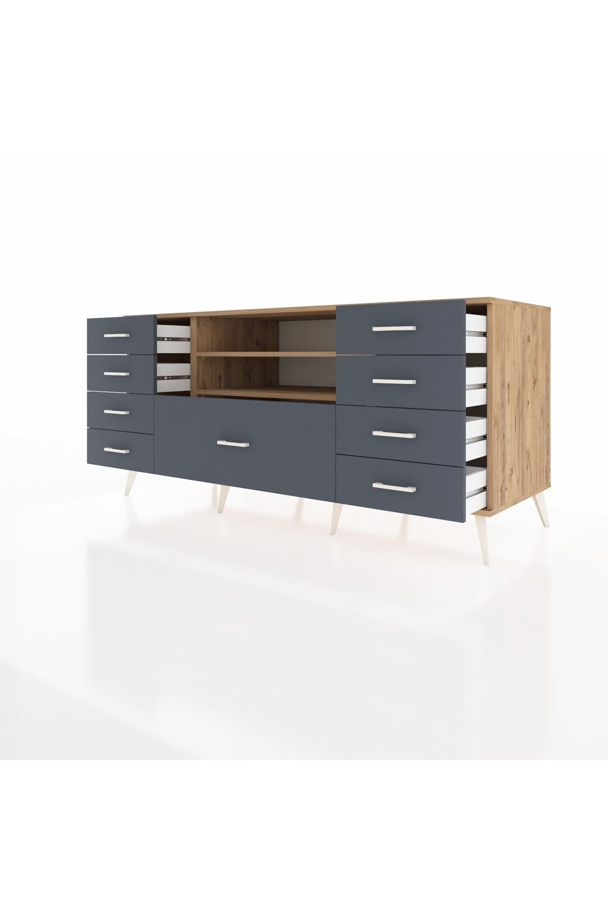 Kronos Konsol 2 Raflı 9 Çekmeceli 176x59x83 - S610M039V20C
