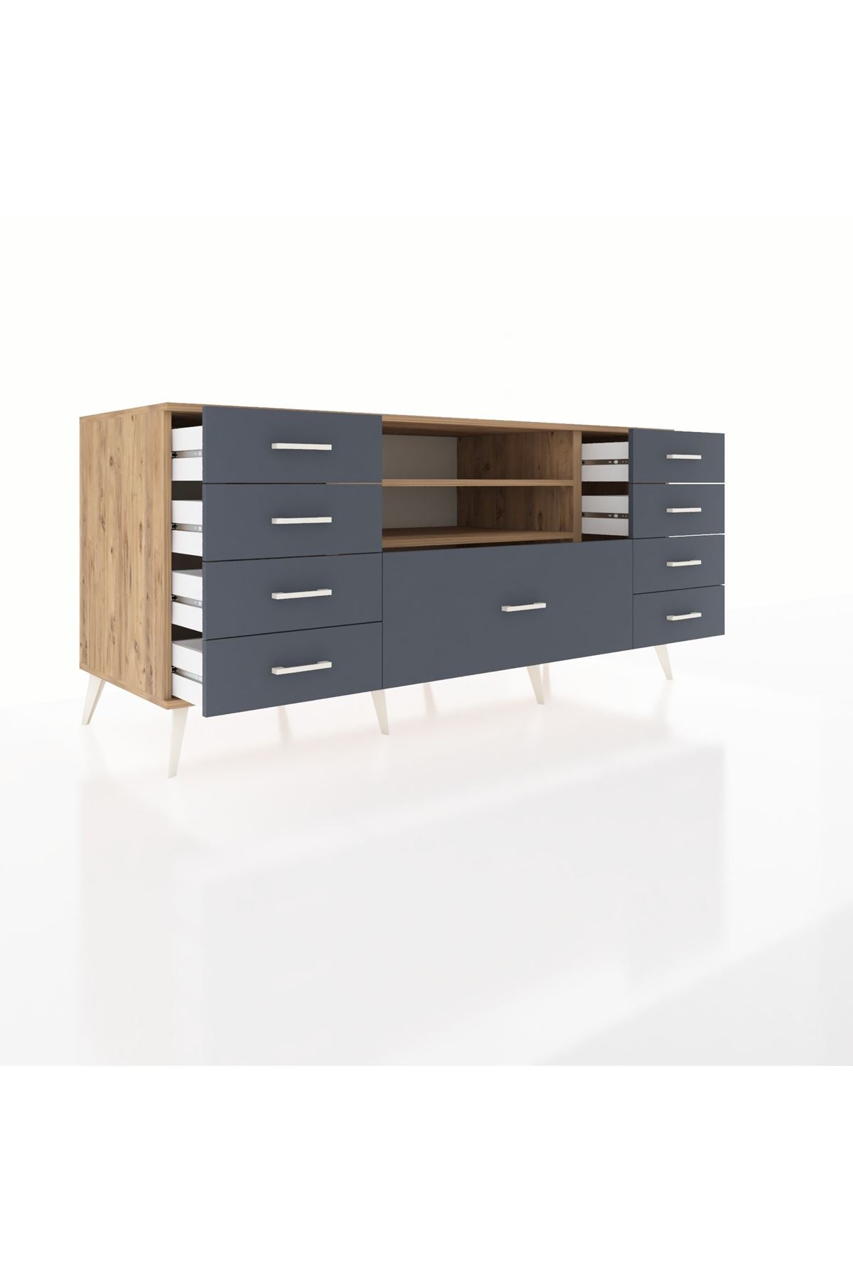Kronos Konsol 2 Raflı 9 Çekmeceli 176x59x83 - S610M039V20C