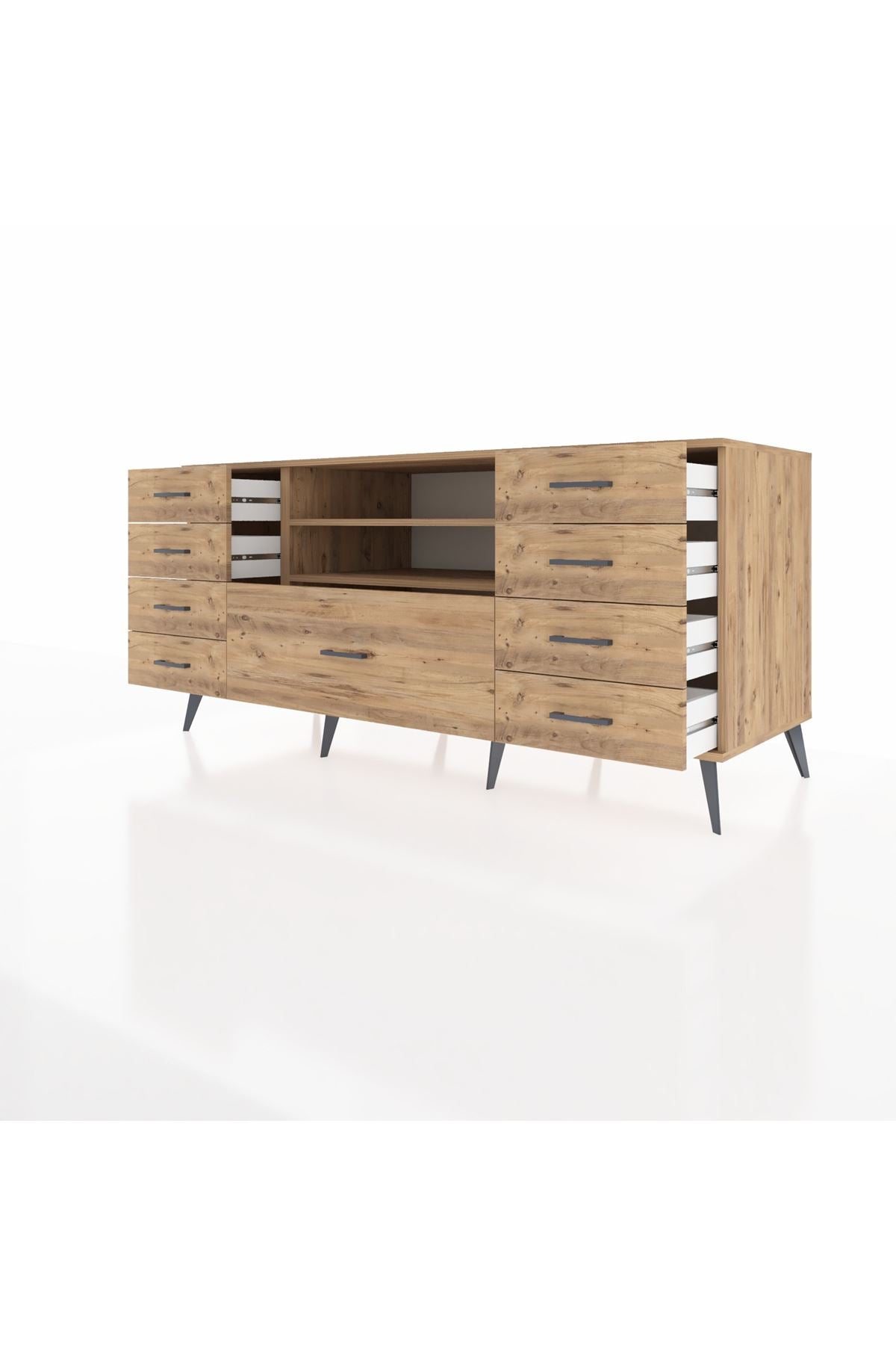 Kronos Konsol 2 Raflı 9 Çekmeceli 176x59x83 - S610M039V21C