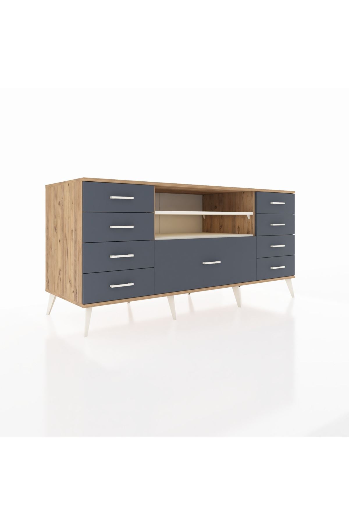 Kronos Konsol 2 Raflı 9 Çekmeceli 176x59x83 - S610M039V23C