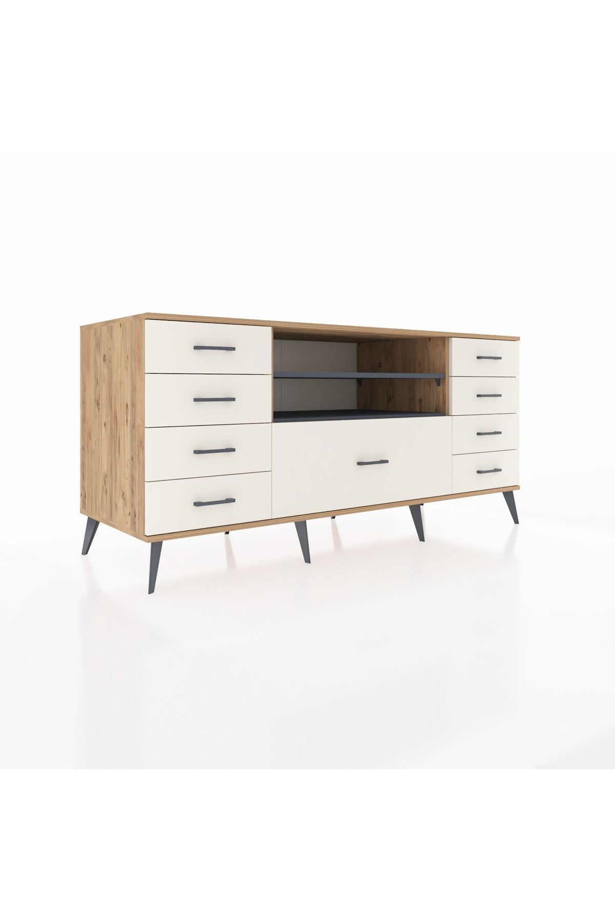 Kronos Konsol 2 Raflı 9 Çekmeceli 176x59x83 - S610M039V25C