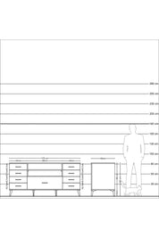 Kronos Konsol 2 Raflı 9 Çekmeceli 176x59x83 - S610M039V26C